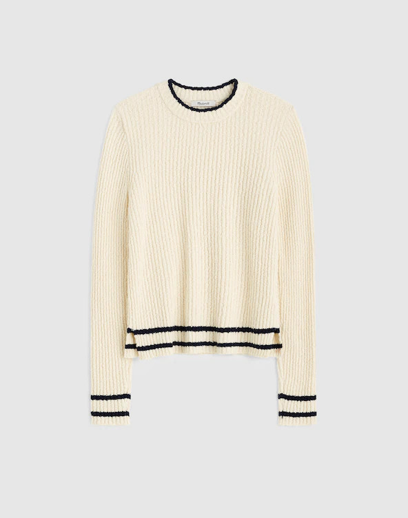 Bouclé-Knit Crewneck Sweater | Madewell