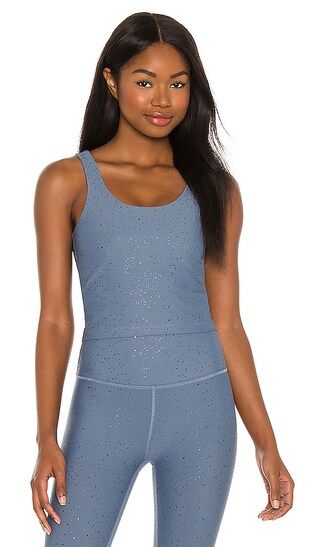 Alloy Sparkle Keep it Simple Cropped Tank in Stormy Blue & Shiny Navy Sparkle | Revolve Clothing (Global)