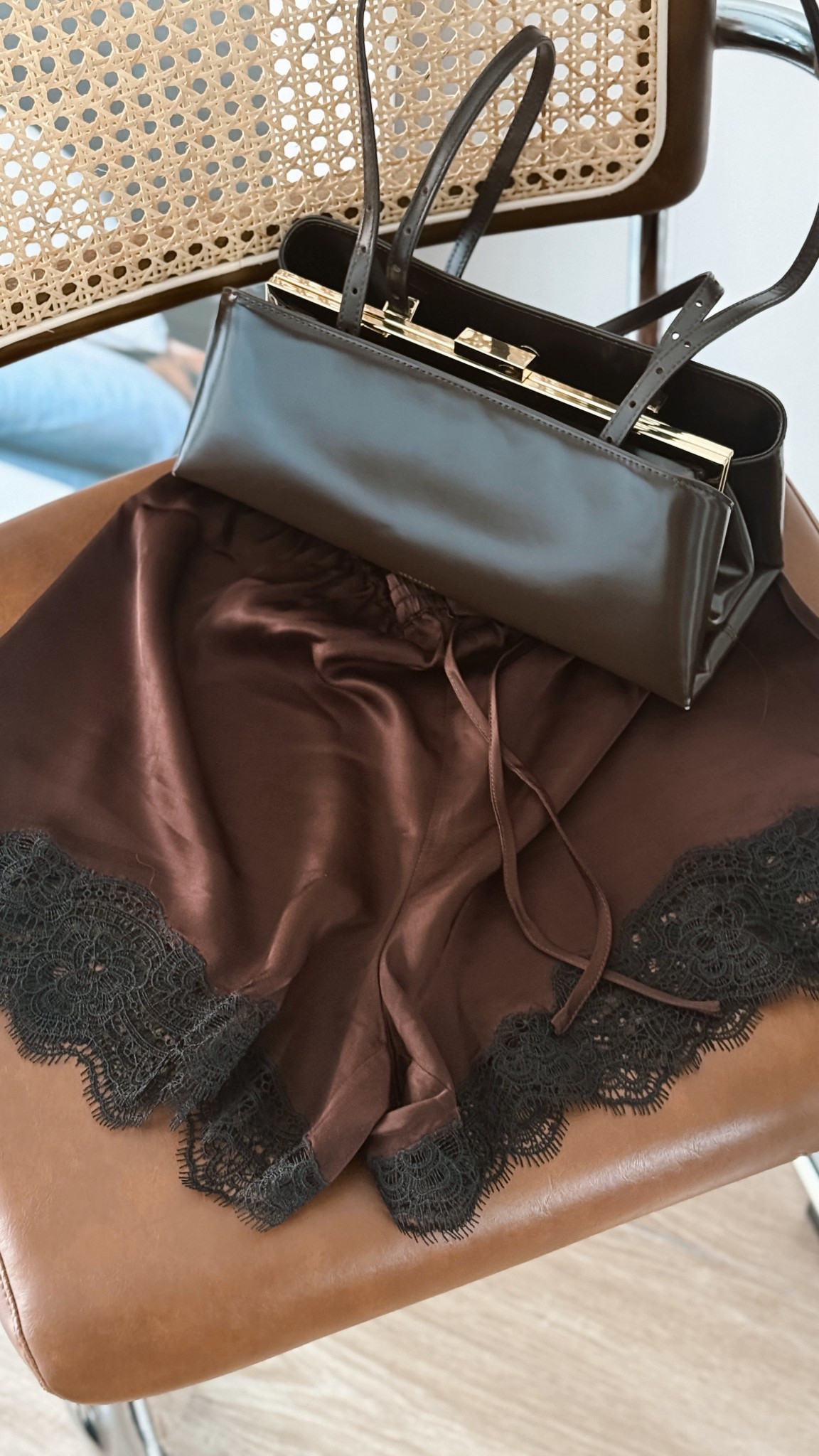 Season must have brown / black lace shorts and eclair bag (3 in 1 bag) clutch top handle or shoulder bag as straps are inter changeable 

#LTKSeasonal #LTKFestival #LTKTravel