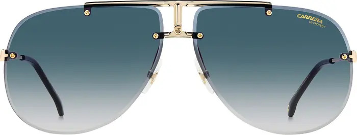 65mm Oversize Rimless Aviator Sunglasses | Nordstrom