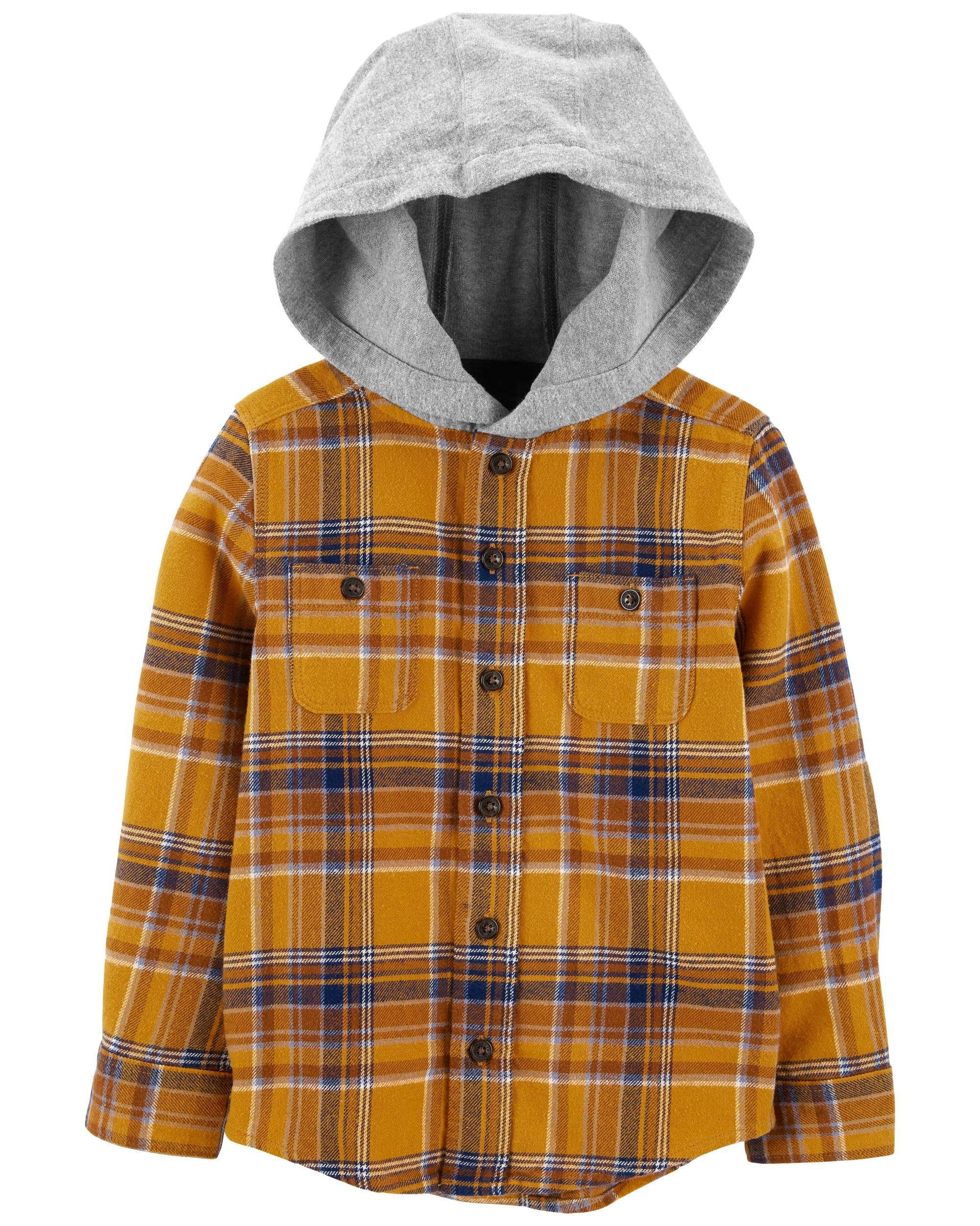 Hooded Flannel Shirt | Carter's