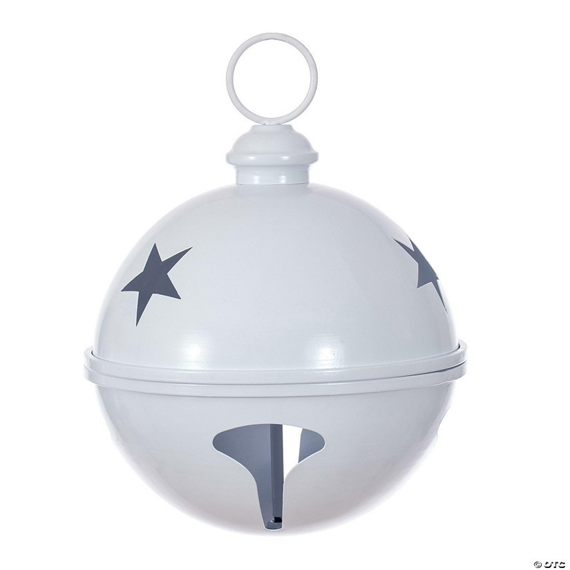 Vickerman 10" Matte White Iron Bell Ornament. | Oriental Trading Company
