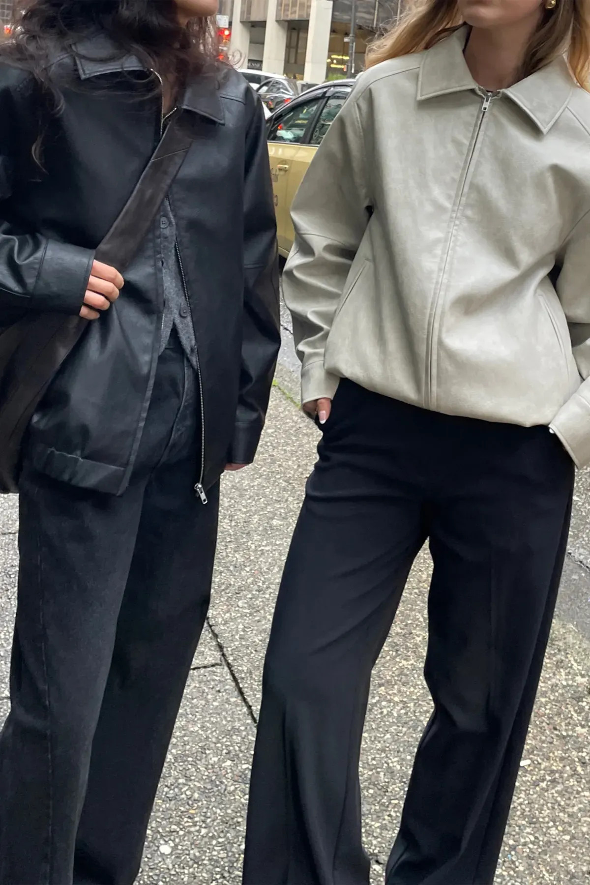 VEGAN LEATHER BOMBER JACKET | OAK + FORT