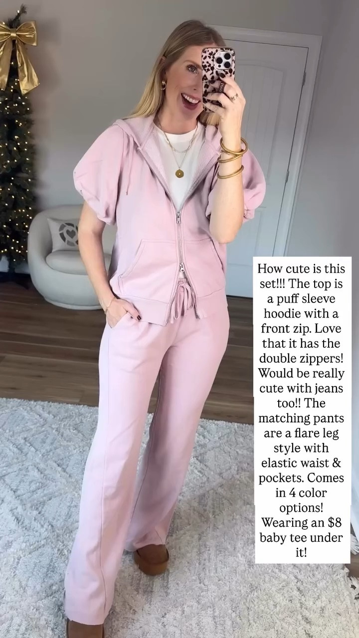 Walmart try on, pink outfit set, puff sleeve zip up 

#LTKStyleTip #LTKFindsUnder50