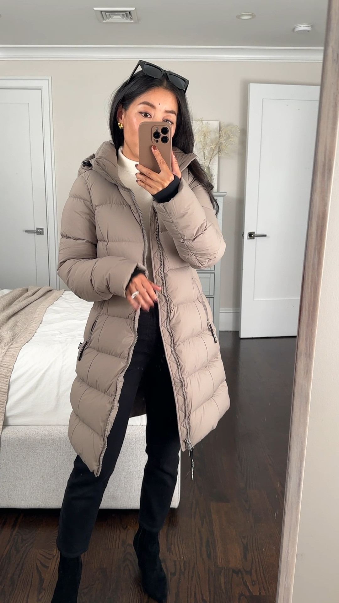 Only time aritzia down puffer coats go on sale, just note Aritzia sale items are returnable for store credit only

My ankle Boots are also on sale for Black Friday. Old jeans but the Levi’s wedgie straight in 24x26 are nearly identical (linked) 

• length: they have short, Mid, and Long. I am 5 feet tall and mid hits me as shown, as a nice versatile length.

• fit: they have original or Snug. Snug is fitted on me and slim in the arms too. 

If you like chunky layers and looser silhouettes underneath, then their more popular option is the original super puff which is less fitted in the torso and sleeves. 

• material: Material is a lightweight down fill with a wind and water resistant outer, and is machine washable 

• this is the Mid length snug puffer coat in modern taupe xxs. 

Linked a few other lengths and colors of the Snug fitting puffer. Loving the glossy black!

• Madewell Justine black suede boots 5 - TTS 

#LTKSeasonal #LTKSaleAlert #LTKCyberWeek