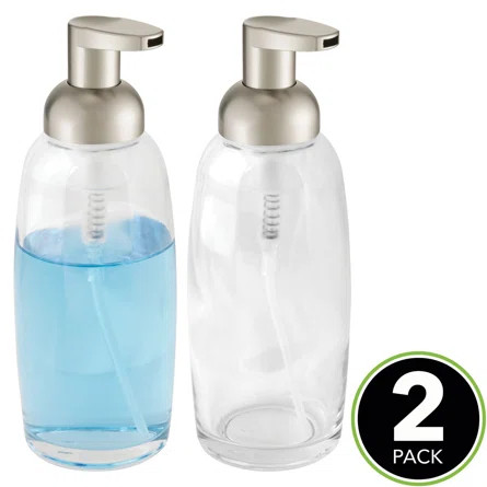 mDesign Glass Refillable Foaming Soap Dispenser | Wayfair North America