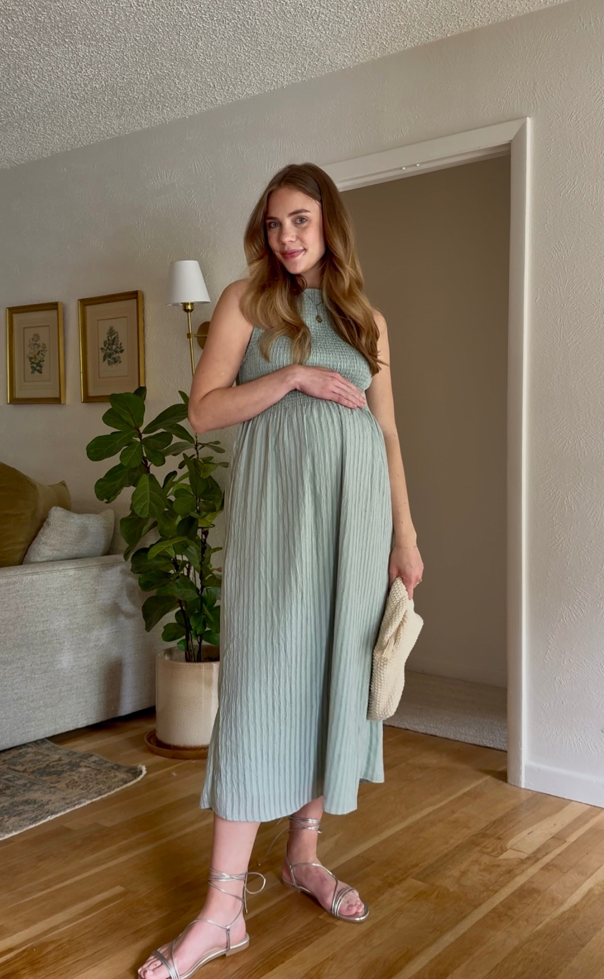 Easter outfit @ 33 weeks pregnant #shower #dress #holiday #party #maternity #bumpfriendly #pregnant #thirdtrimester #style #inspo #outfit 

#LTKParties #LTKSeasonal #LTKBump