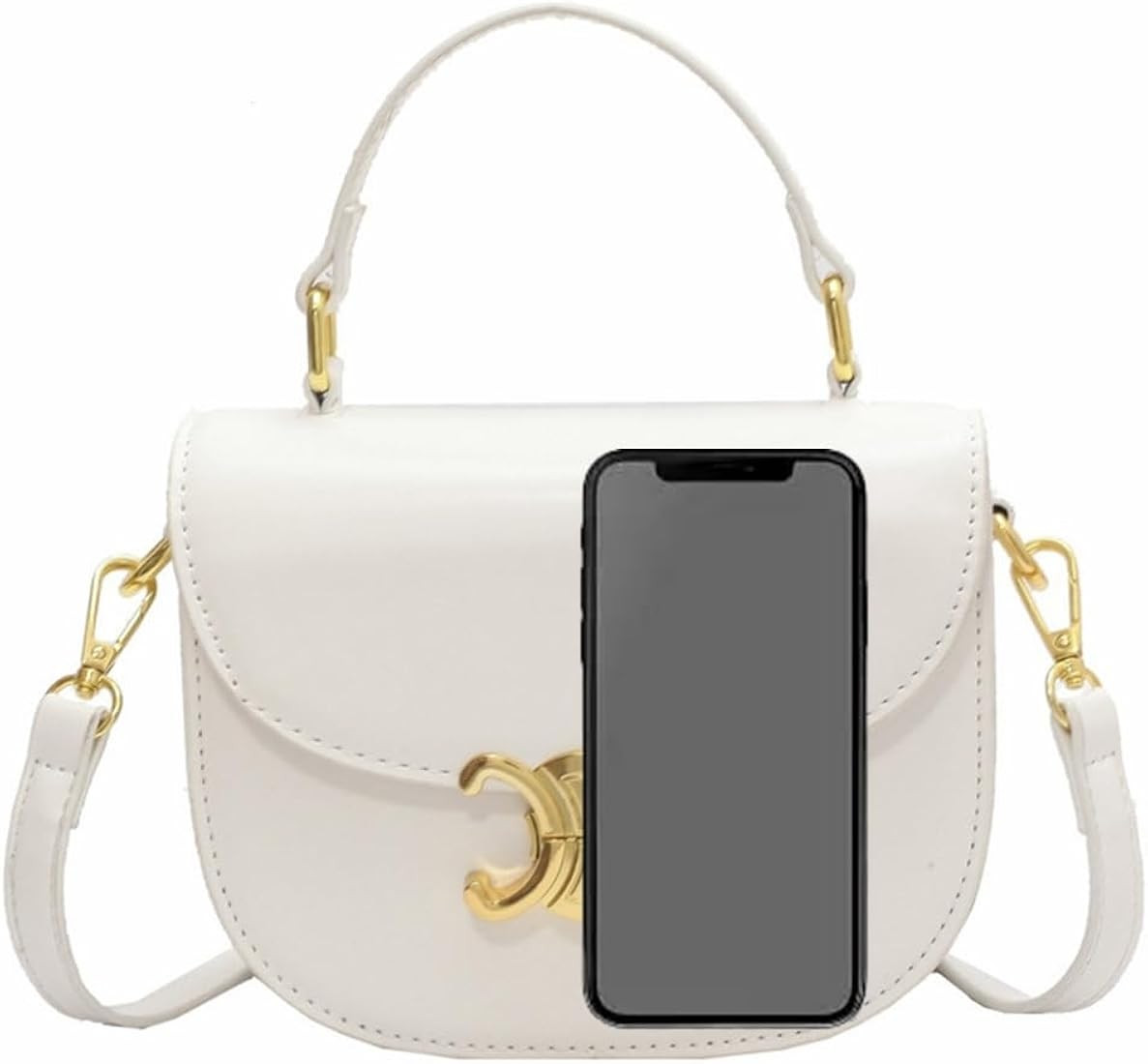 Women Classic Saddle Bag Ladies Leather Clutch Purse Trendy Shoulder Crossbody Bag Casual Handbag... | Amazon (US)