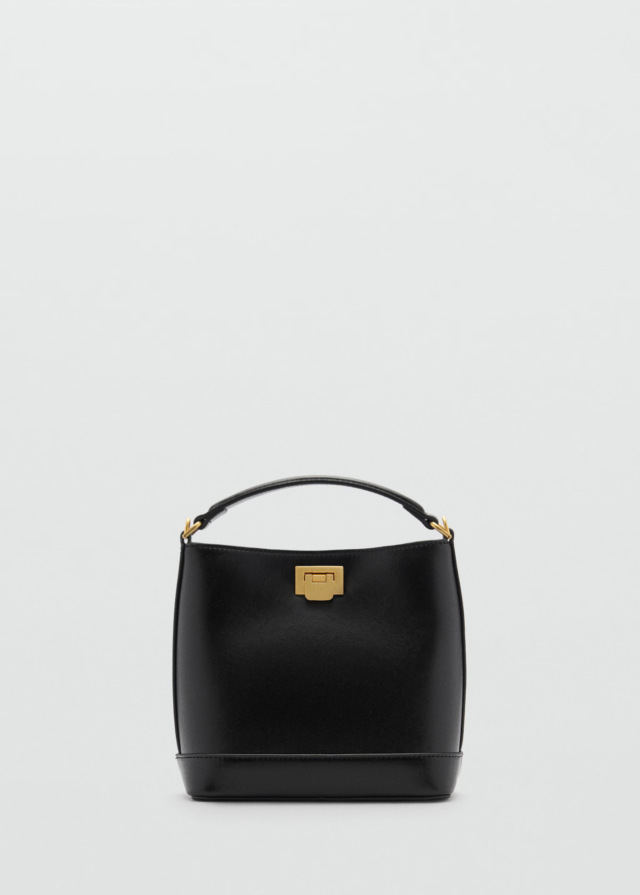 Mini-shopper with rear padlock - Woman | MANGO USA | MANGO (US)