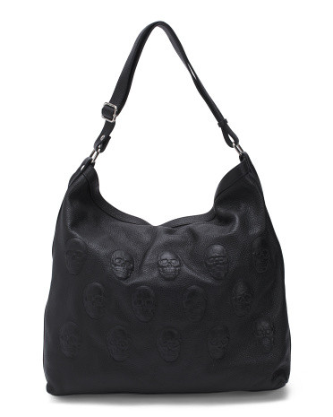 Leather Multi Skull Hobo Satchel | Handbags | Marshalls | Marshalls
