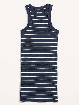 Fitted Striped Sleeveless Rib-Knit Mini Dress for Women | Old Navy (US)