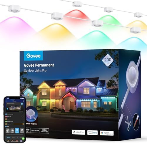 Govee Permanent Outdoor Lights Pro, 200ft with 120 RGBIC LED Lights for Daily and Accent Lighting... | Amazon (US)