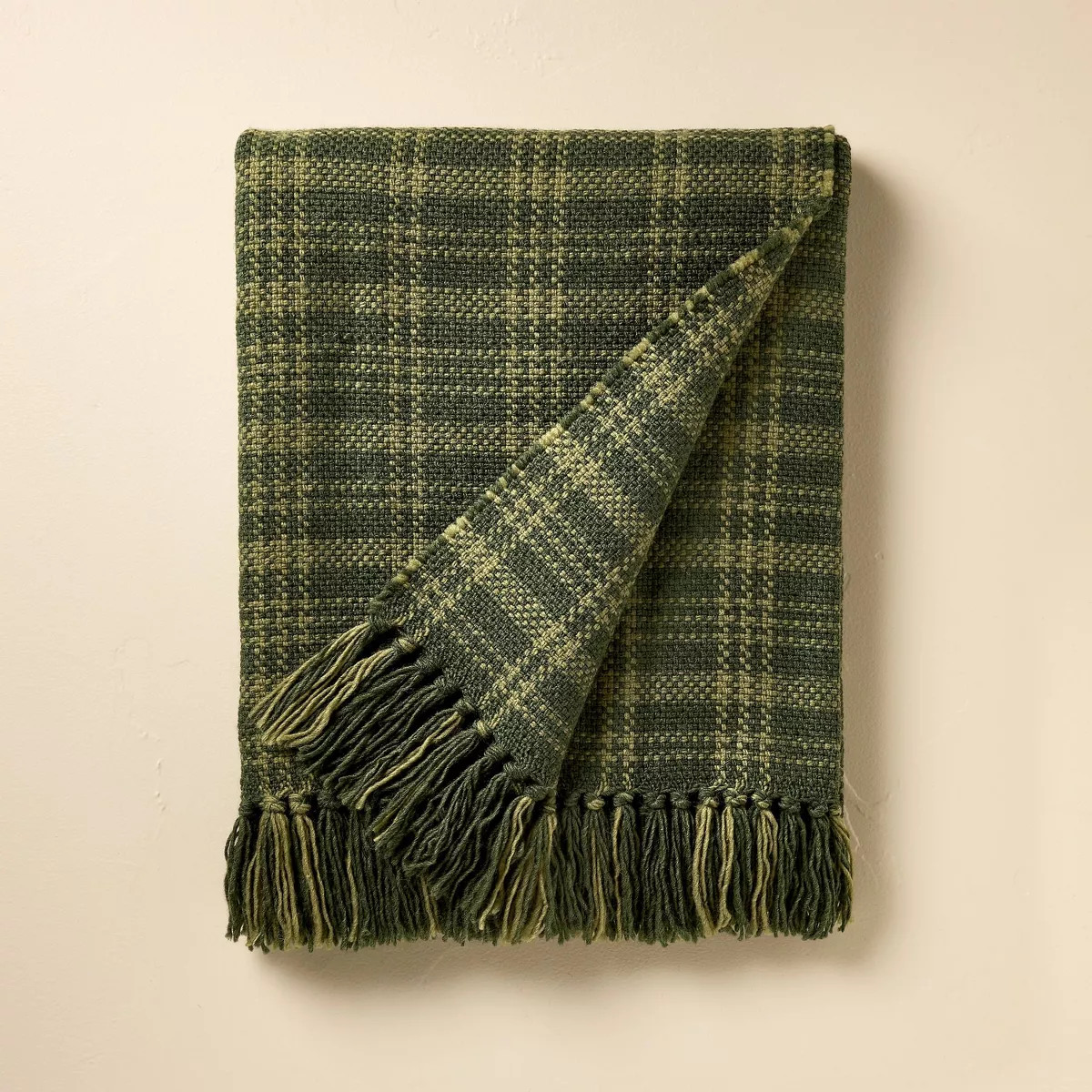 Chunky Woven Throw Blanket Tonal Green - Hearth & Hand™ with Magnolia | Target