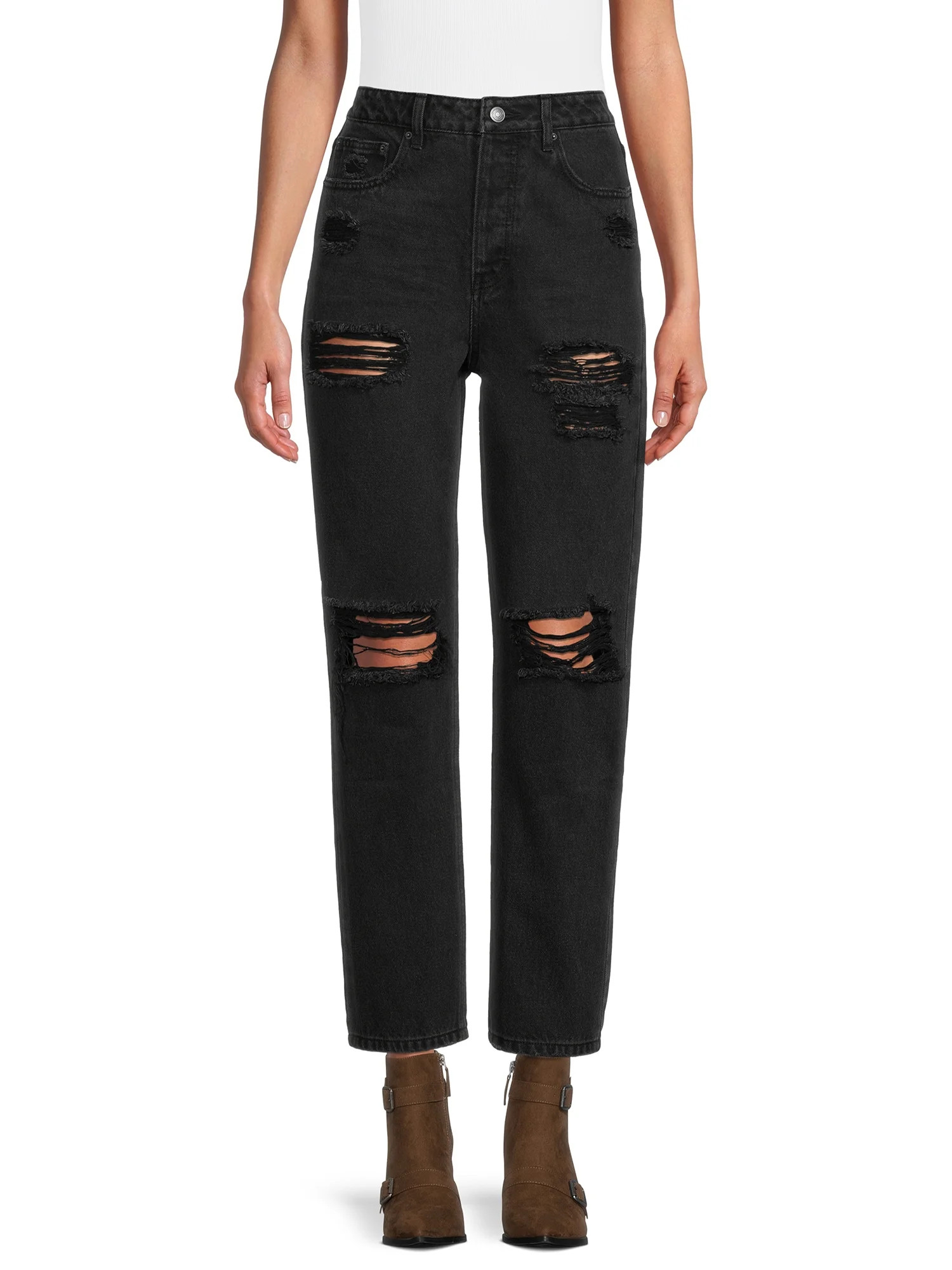 No Boundaries Juniors’ High Rise 90's Jeans | Walmart (US)