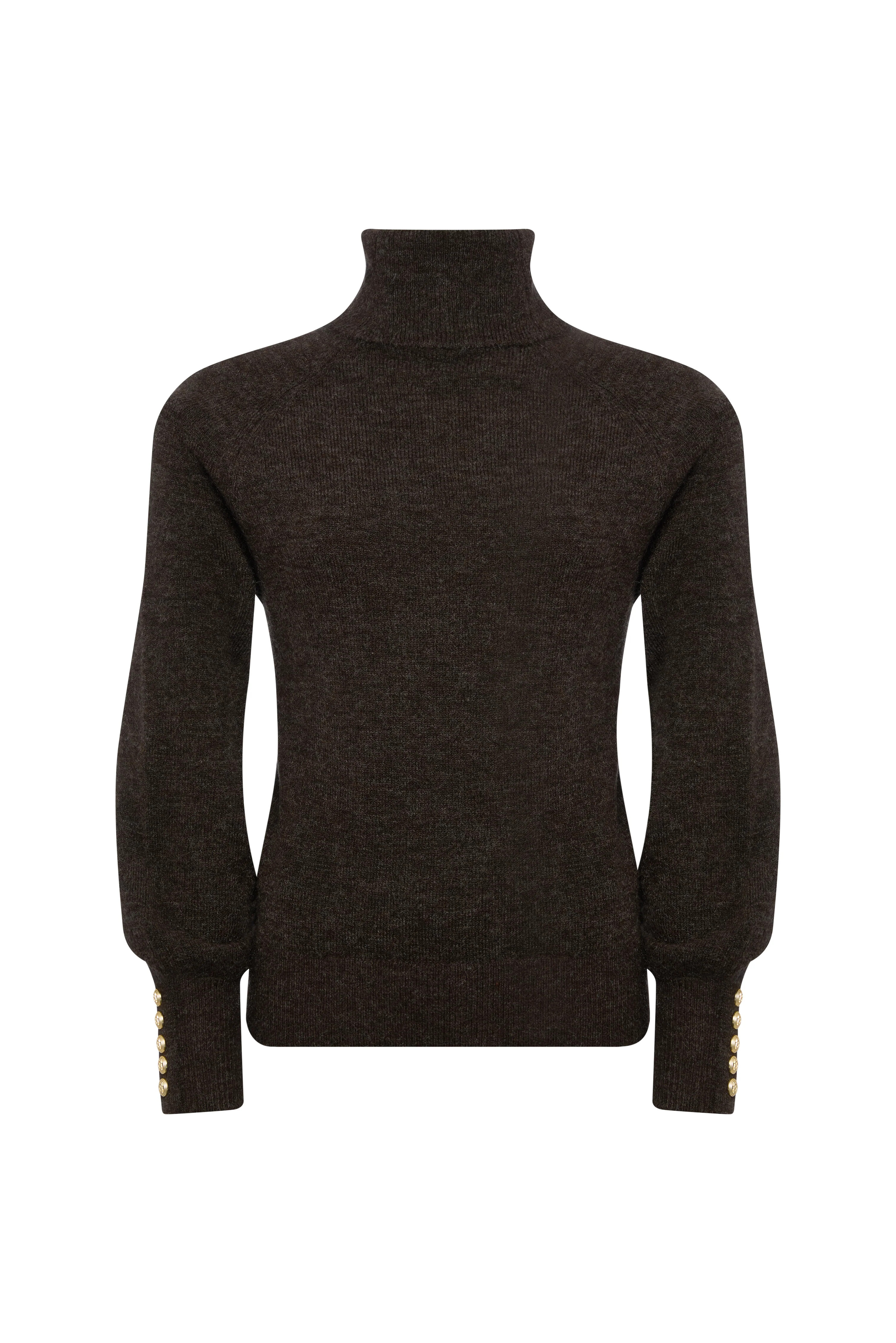 Maisie Roll Neck Knit (Chocolate) | Holland Cooper