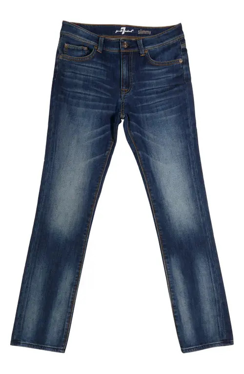 7 For All Mankind ® 'Slimmy' Slim Straight Leg Jeans in Heritage Blue at Nordstrom, Size 4T | Nordstrom