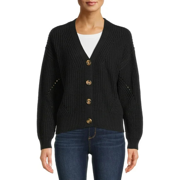 Time and Tru Women's Boyfriend Cardigan | Walmart (US)