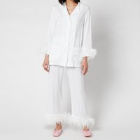 Sleeper Women's Party Pyjama Set with Double Feathers - White - L | Coggles (Global)