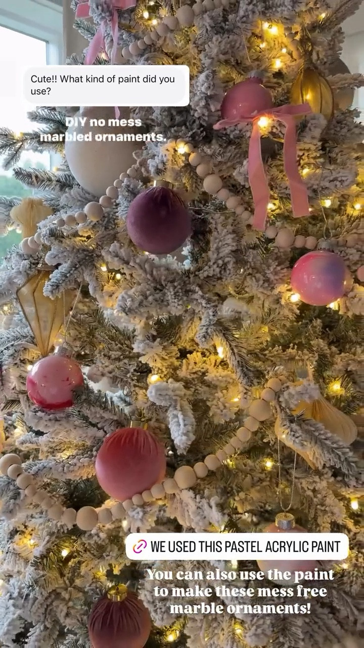 We used this acrylic paint! 
You can also use the paint to make these mess free marble ornaments!

#LTKHome #LTKSeasonal #LTKHoliday