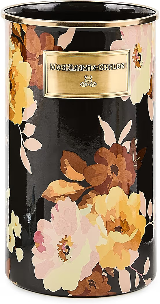 MACKENZIE-CHILDS Enamel Utensil Holder, Stylish Kitchen Countertop Organizer, Wild Rose Brown | Amazon (US)