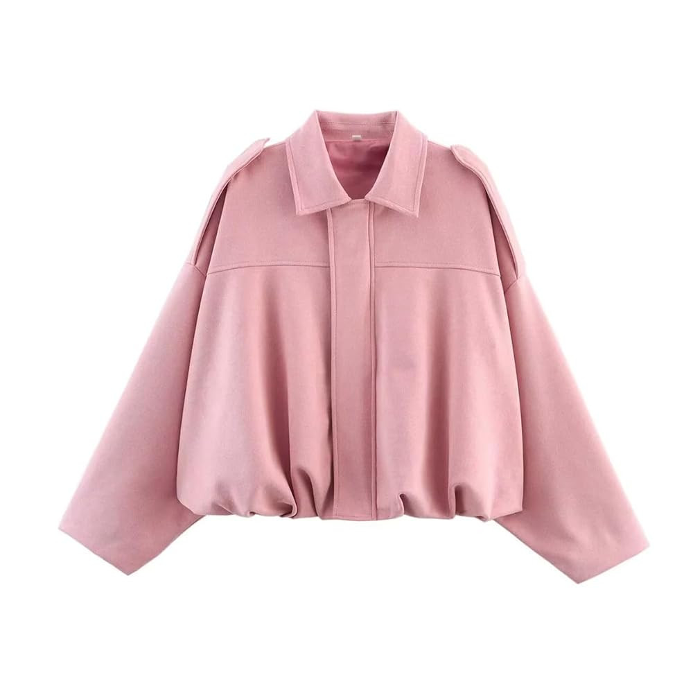 Arssm Womens Faux Suede Bomber Jacket Casual Lapel Pilot Jackets Coat Oversized Long Sleeve 2025 ... | Amazon (US)