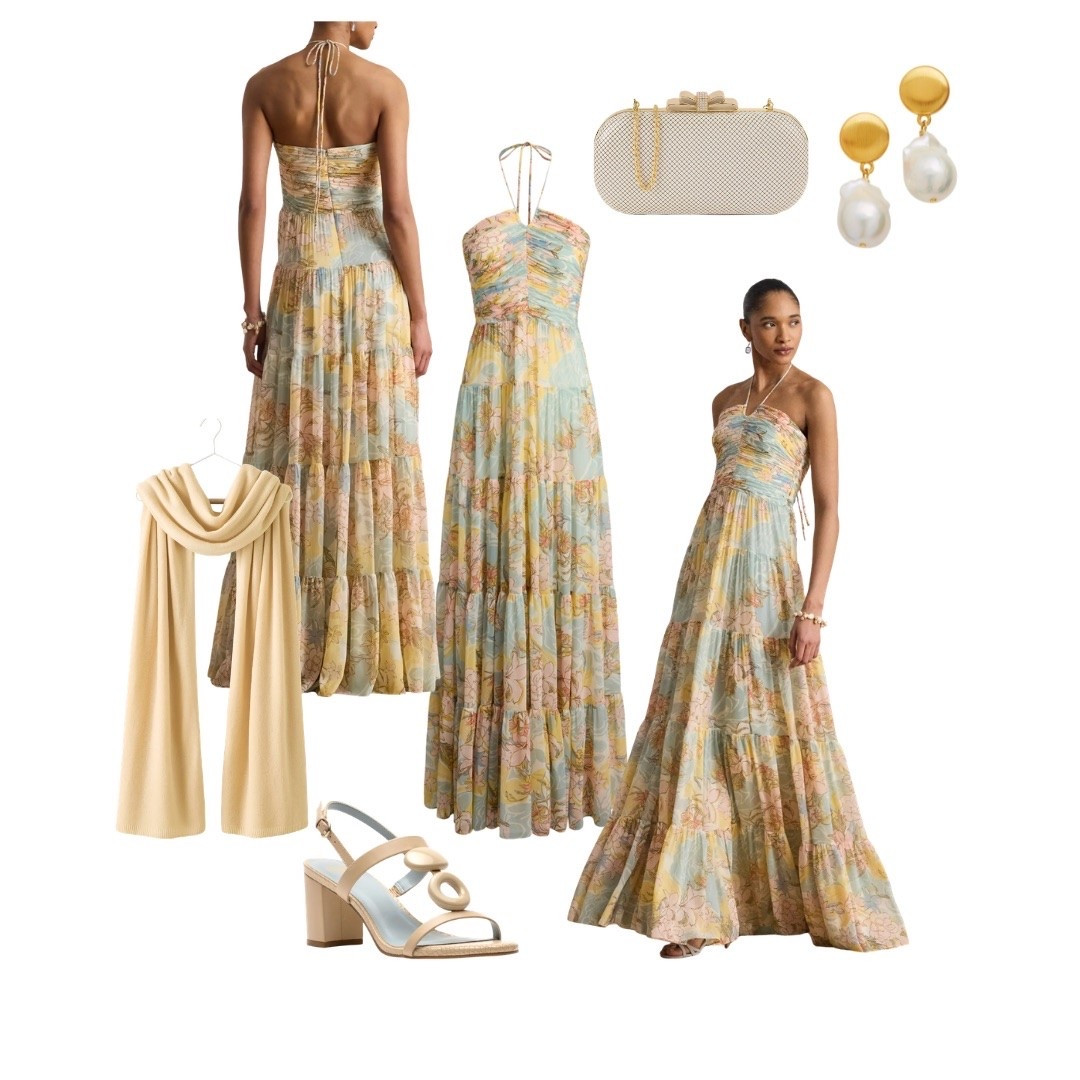 Gorgeous dress that checks all the boxes.. pretty floral color… floor length.. halter neckline.  Wear to your next wedding or summer dressy event❤️

#LTKWedding #LTKOver40 #LTKSeasonal