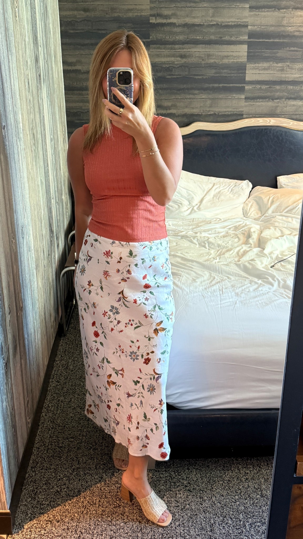 Summer office fit. Skirt on sale for 50% off. 

#LTKFindsUnder100 #LTKSaleAlert #LTKMidsize