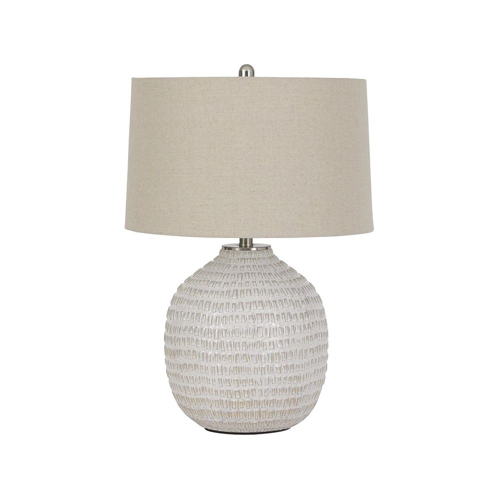 Jamon Casual Beige Ceramic Table Lamp - 18"W x 18"D x 27"H | Bed Bath & Beyond