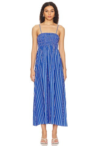 FAITHFULL THE BRAND x REVOLVE Marieka Midi Dress in Blue Stripe from Revolve.com | Revolve Clothing (Global)