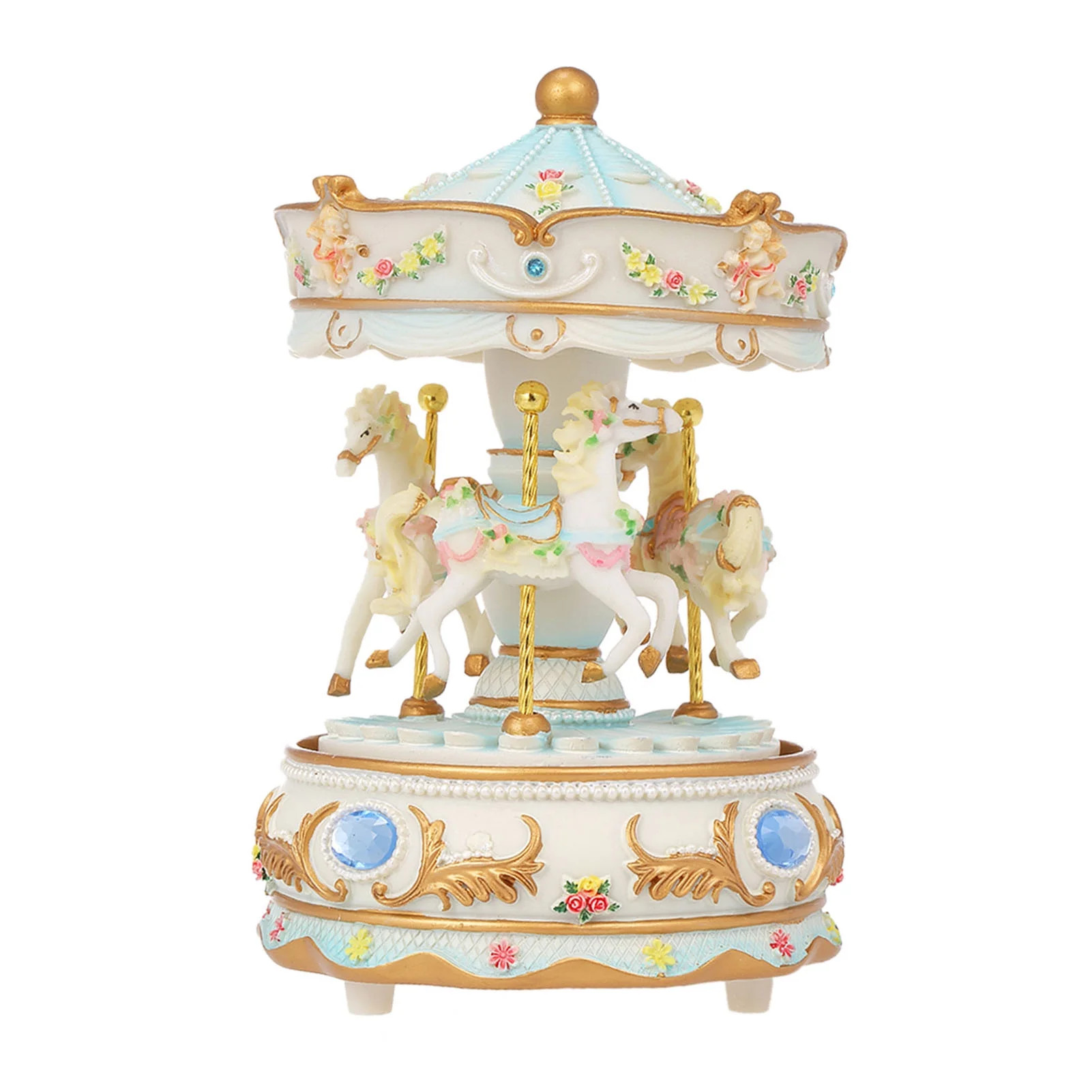 For_girlfriend Mini Carousel Clockwork Music Box Colorful LED Merry-go-round Musical Box Gift For... | Walmart (US)