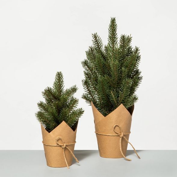 Faux Pine Tree with Craft Paper Planter - Hearth & Hand™ with Magnolia | Target