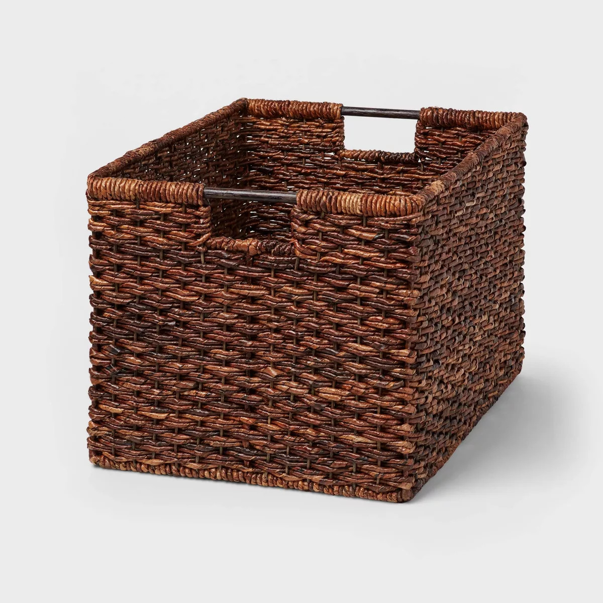 XL Woven Abaca Basket - Brightroom™: Handwoven Storage, Lacquered Finish, Rectangle Floor Crate... | Target