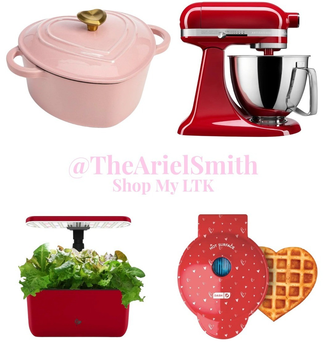 💕 Valentine's Day is in 12 Days! Check Out Amazon's Top 100 Kitchen Gadgets & Gifts For Her! 😍1. Paris Hilton Enameled Cast Iron Dutch Oven Heart-Shaped Pot with Lid, Dual Handles, Works on All Stovetops, Oven Safe to 500°F, 4-Quart, Pink.2. KitchenAid Artisan Mini 3.5 Quart Tilt-Head Stand Mixer - KSM3316X - Empire Red.3. AeroGarden Harvest Lite in Cherry Red, Soil-Free Indoor Hydroponic Garden with LED Grow Light for Year-Round Gardening of up to 6 Herbs and Vegetables.4. Dash Mini Waffle Maker- Electric Waffle Maker for Fun Breakfasts - Dual Nonstick Cooking Surface - Enjoy Fun, Family-Friendly Treats - Red Love Heart. Which ones are you adding to your cart? 😍 #LTKKitchen

#LTKValentine #LTKfoodie #LTKHome