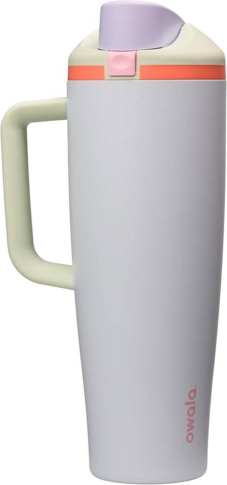 Owala FreeSip Tumbler - Stainless Steel - 40-oz. - Mint/Purple Beach House | Amazon (US)