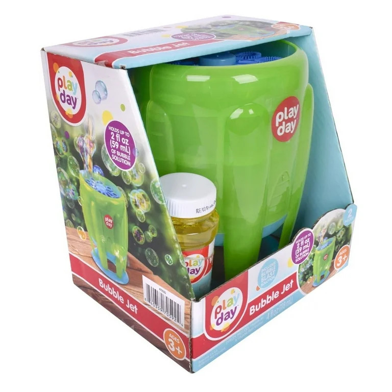 Play Day Bubble Jet, Includes 4oz Bubble Solution, Children Ages 3+ (Requires 4 AA Batteries) | Walmart (US)