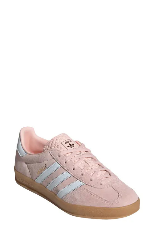 adidas Gazelle Indoor Sneaker in Sandy Pink/white/gum at Nordstrom, Size 11 | Nordstrom