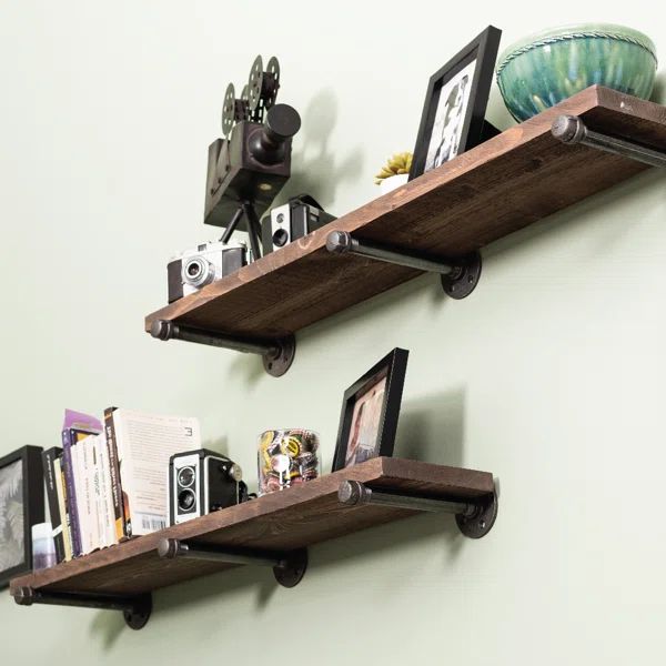 Pingree 2 Piece Solid Wood Floating Shelf | Wayfair North America