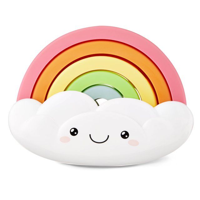 Spark Create Imagine 6-Piece Stacking Rainbow Cloud Toy, for Age Group 6m+, Plastic Toys | Walmart (US)