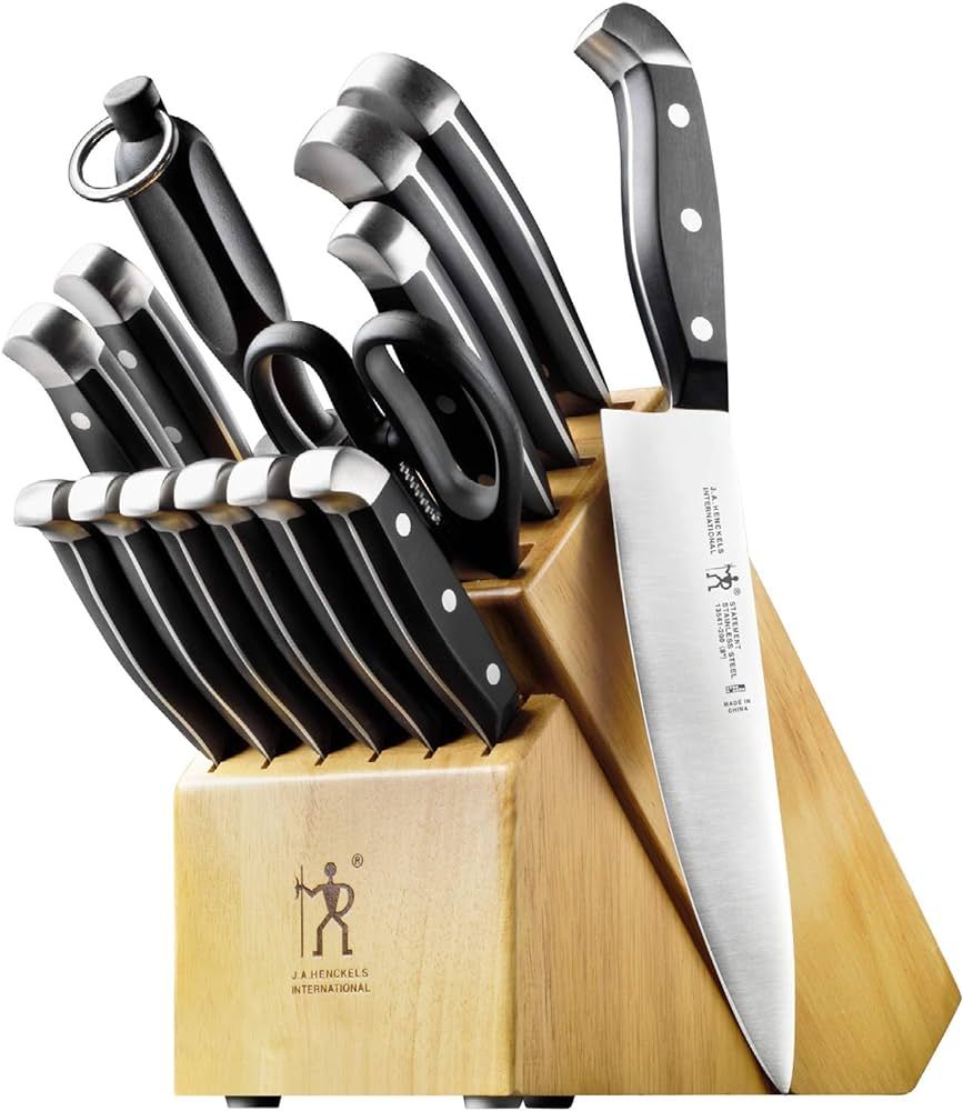 HENCKELS Statement Razor-Sharp 15-Piece Knife Set with Block, German Engineered Knife Informed by... | Amazon (US)