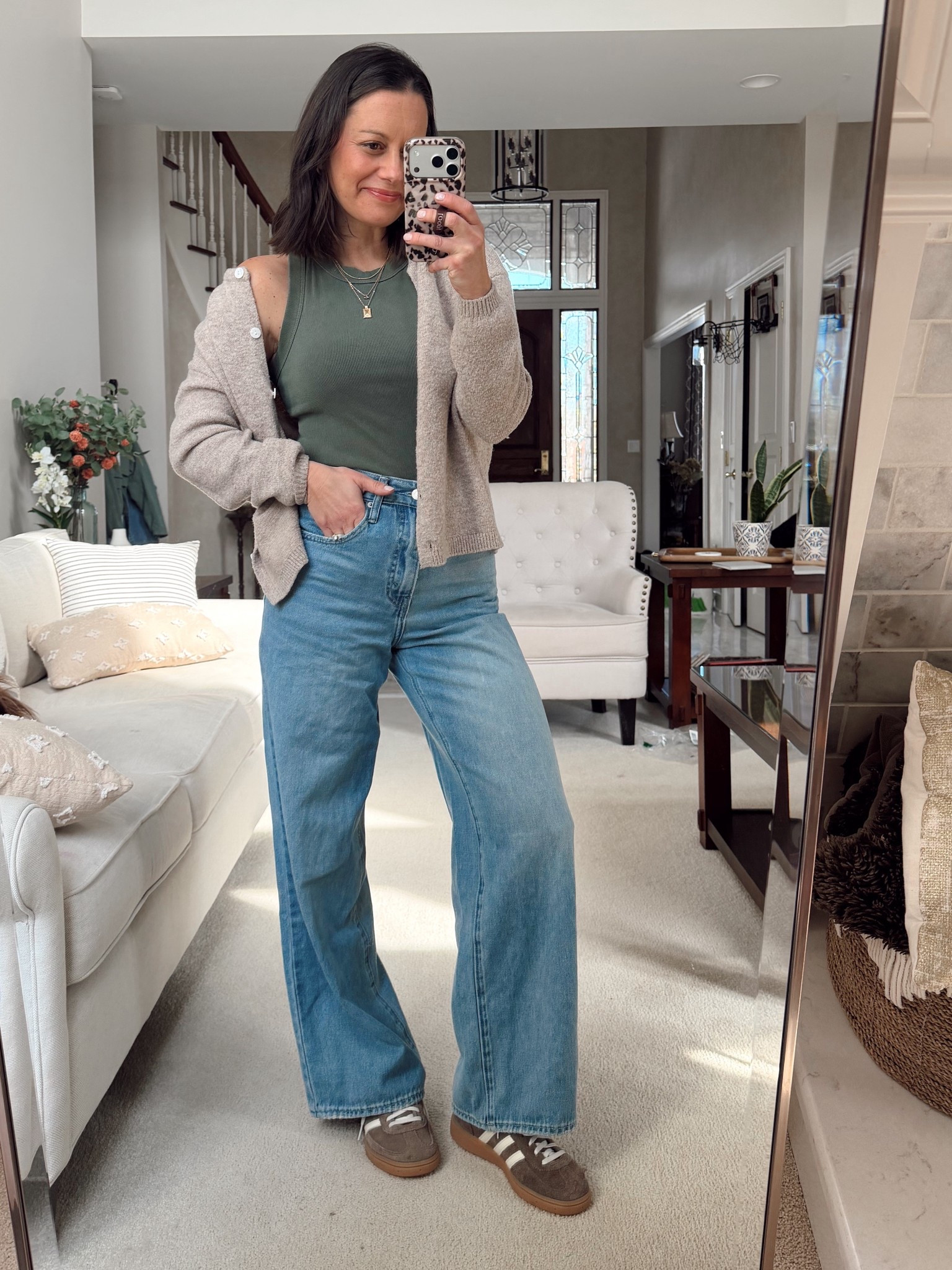 Mom outfit of the day! Amazon jeans run true to size with adjustable waist, tank runs small, Amazon cardigan runs true to size!



#LTKootd #LTKOver40 #LTKgrwm