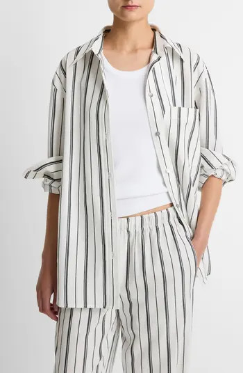 Stripe Oversize Button-Up Shirt | Nordstrom
