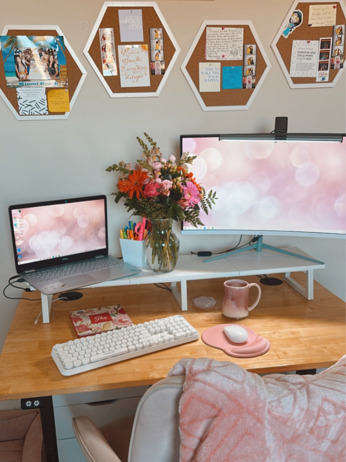 I love my office space 🌸 soft pinks and flowers 💕

#LTKworkwear #LTKhome #LTKGiftGuide