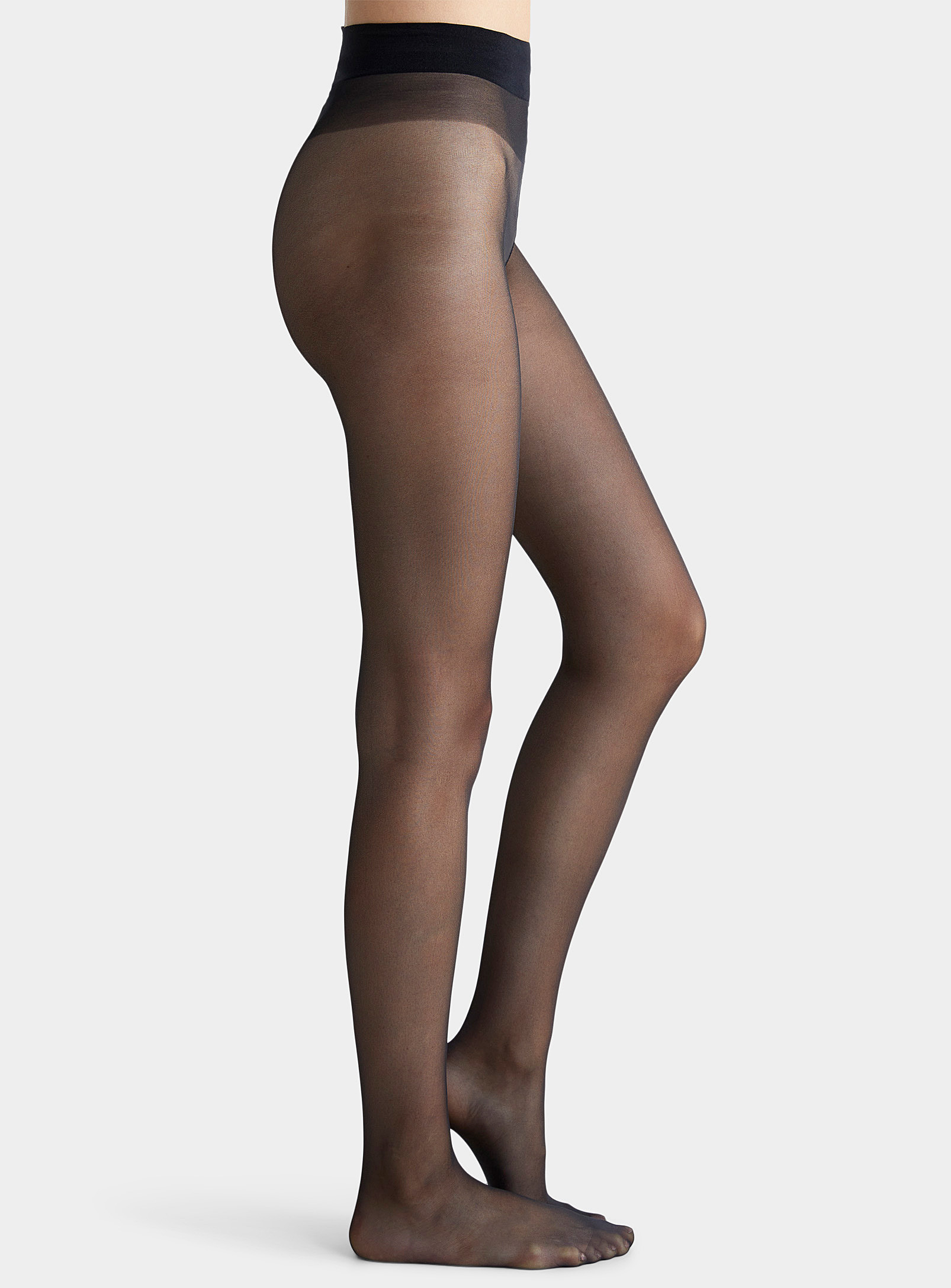 Wolford - Satiny touch sheer pantyhose (Women, Black, MEDIUM) | Simons