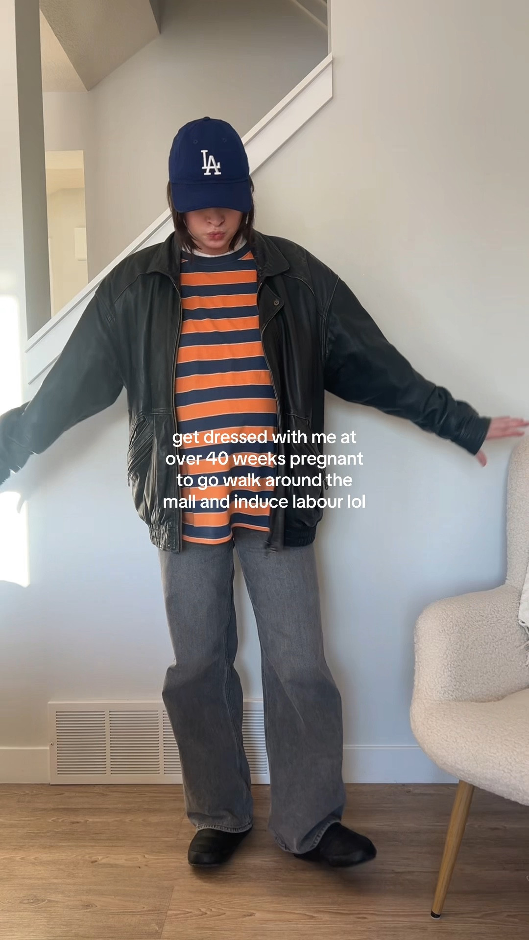 lil maternity outfit of the day. Jacket and top are thrifted

#LTKmaternity #LTKwinter #LTKcanada