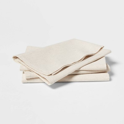 4pk Linen Blend Napkins Ivory - Threshold™ | Target