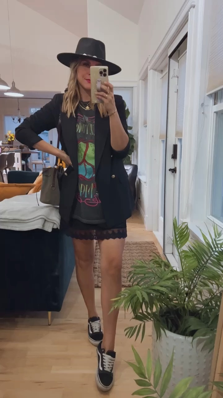 Slip skirt under an oversized graphic, what do you think?! 

#LTKstyletip #LTKfindsunder100 #LTKsalealert