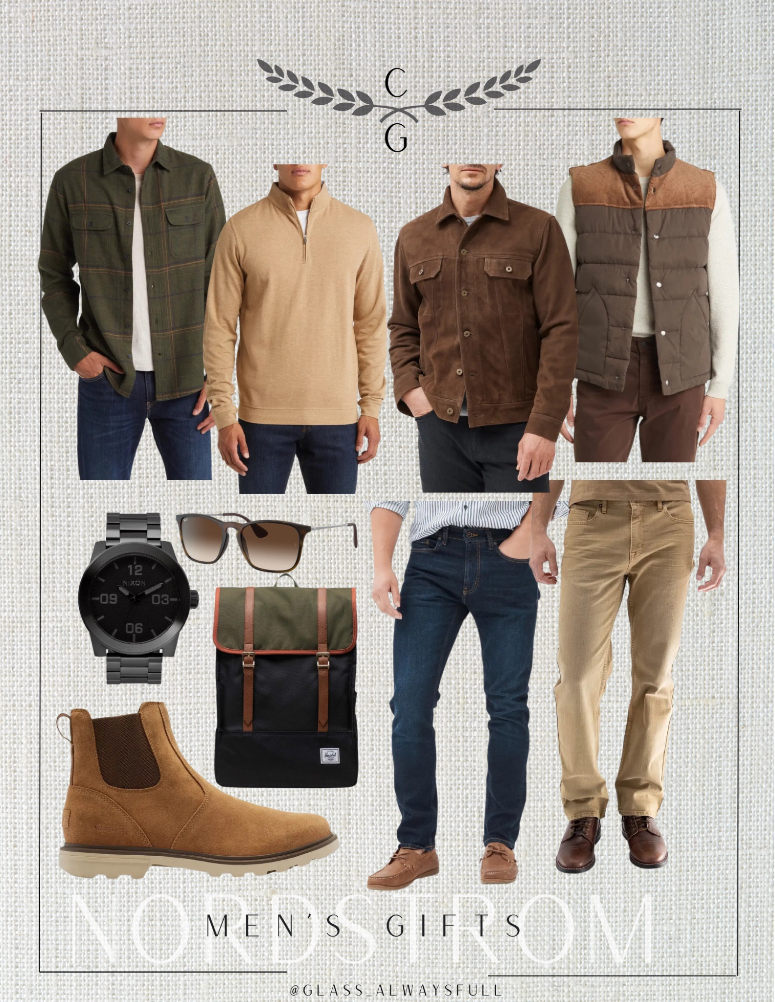 Nordstrom men’s fall\winter. Men’s gift guide, gifts for him, men’s boots, men’s shacket, men’s jacket, men’s puffer vest, men’s backpack, men’s jeans, wens watch, men’s sweater. Callie Glass @glass_alwaysfull 

#LTKGiftGuide #LTKSeasonal #LTKmens