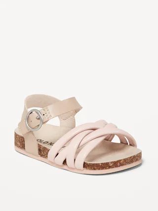 Strappy Faux-Leather Puff Sandals for Baby | Old Navy (US)