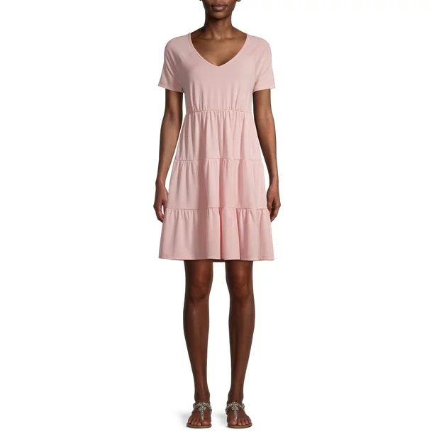 Sunset & Sixth Juniors' Tiered Ruffle Dress | Walmart (US)