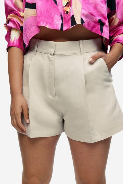 Linen-blend Bermuda Shorts | H&M (US + CA)